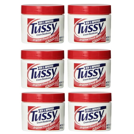 Tussy Deodorant Cream, Original - 1.7 Oz (6 Pack)