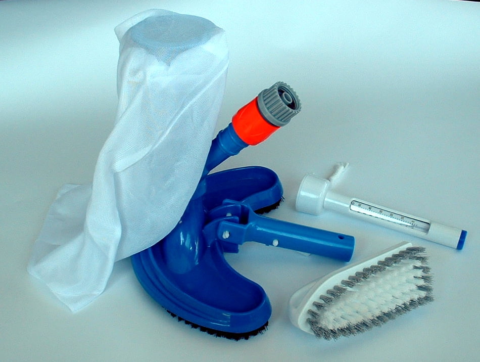 Swimming Pool Spa Jet Vacuum Cleaning Kit with Brush & Thermometer by