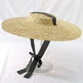 thumbnail image 2 of Wide Brim Straw Hat Women: Womens Straw Hat, Flat Top Sun Hat with Adjustable Chin Strap, for Beach Garden Party, 2 of 7
