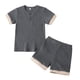 thumbnail image 2 of Sonducket Baby Kids Top Shorts Outfit Manga corta Botones a rayas Babysuit conjuntos de ropa dos 5-6J Sonducket AP002539-10, 2 of 6