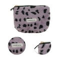 thumbnail image 4 of Unique Bargains 1 Pc Small Heart Drawstring Makeup Bag for Vacation Business Travel Plush Purple, 4 of 5
