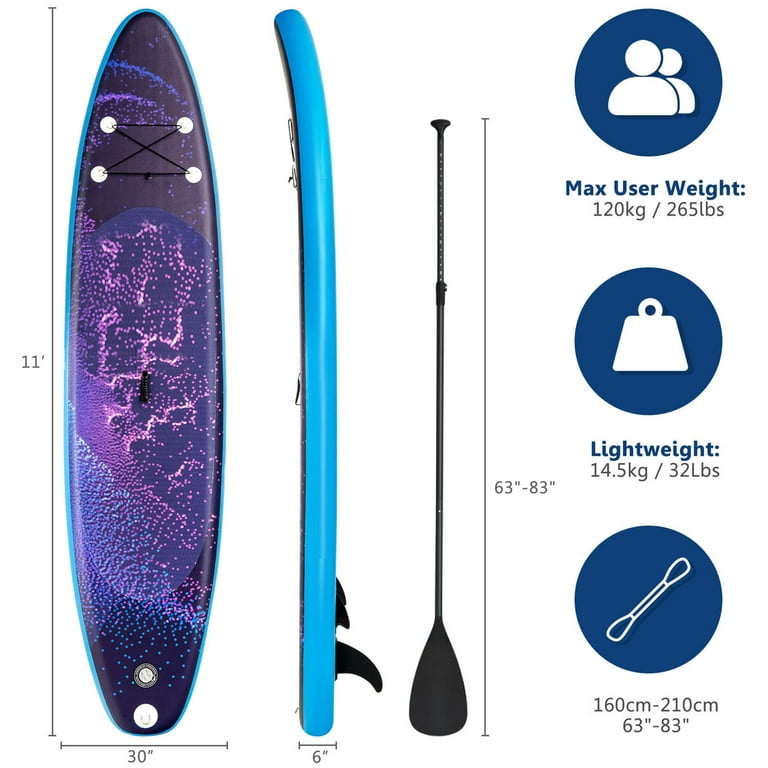 SUP standup paddle サップ Costway 11 ft. Inflatable Stand Up Paddle Board whth