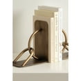 thumbnail image 3 of Kate and Laurel Chenery Vintage Two-Piece Metal Bookends for Bookshelf Decor, Set of 2, 6 x 4 x 7, Antique Gold, Decorative Equestrian Bookend Set for Use as Wall Shelf Filler or Entryway Table Decor, 3 of 9