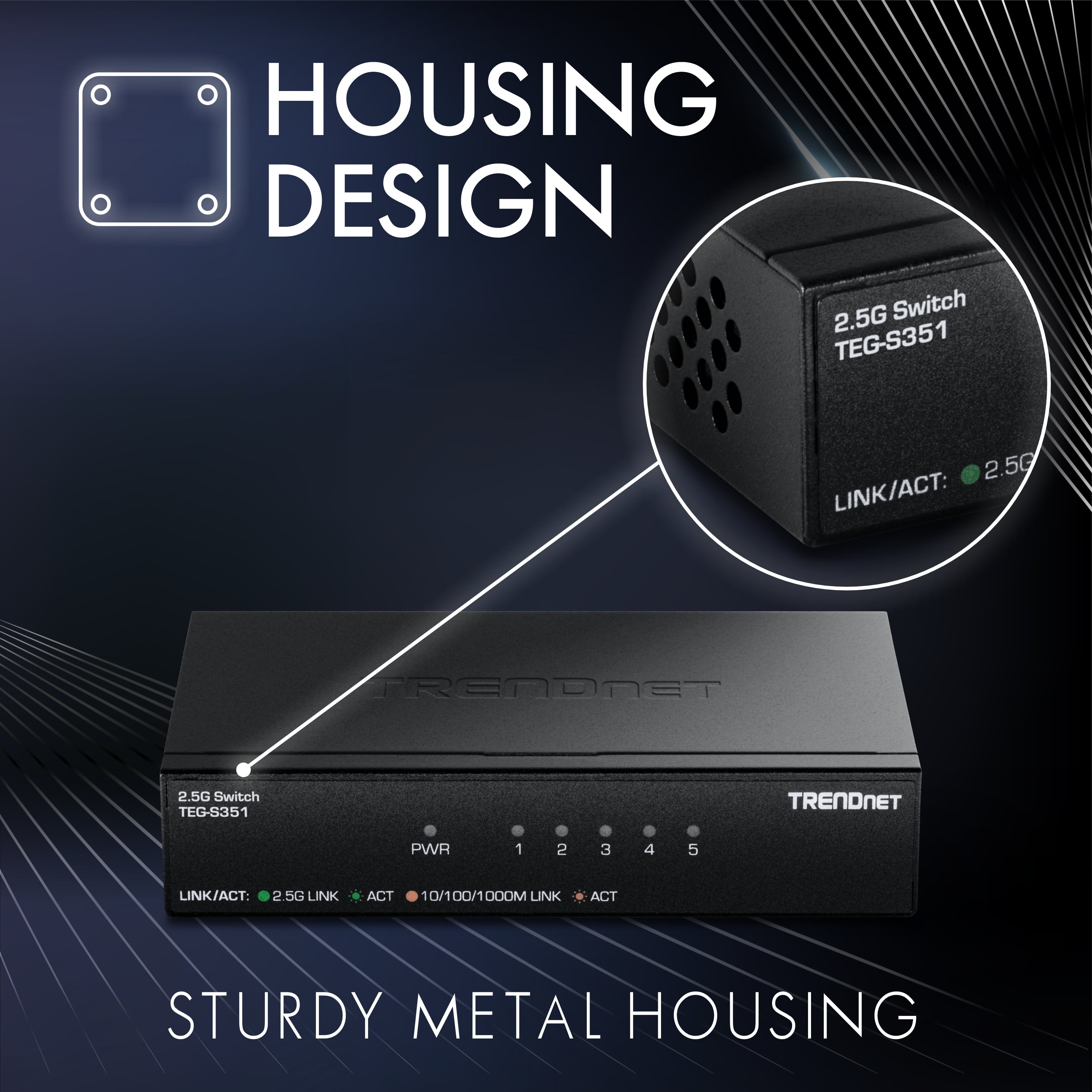 TRENDnet TEG-S351, 5-Port 2.5G Switch