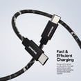 thumbnail image 4 of Powertek Marble 6ft USB-C to USB-C Cable, Black & Silver, 60W Fast Charging, Silicone Marble Design, Stable Data Transfer, 4 of 7