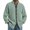 Green, variant on Men's Casual Long Sleeve Waffle Knit Button Down Solid Color Shirt for Spring Fall Daily Wear,Deep Red,L