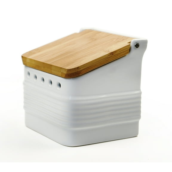 Stoneware Garlic Keeper - White