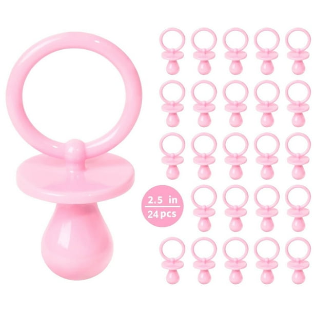 24 Pcs Baby Pacifier 2.5" Baby shower Favors decoration Baby Shower Pacifiers, Decoration DIY, Gender Reveal Party Table Scatter/Baby Shower Party Favors