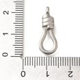 thumbnail image 3 of 20pc Anti-304 Stainless Steel Eye Clasps for Hook Clasps Stainless Steel Color 21.5x8x4.5mm Hole: 2mm, 3 of 4