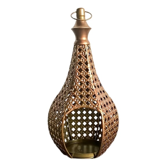 deevoka Decorative Candle Holder Hanging Candle Lantern for Party Dining Room Mantel Bronze