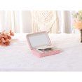 thumbnail image 5 of REGALWOVEN Travel Accessory Box with Mirror, Small Portable PU Leather Accessory Organizer Case Pink, 5 of 7