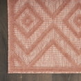 thumbnail image 5 of Nourison Versatile Solid Diamond Indoor Outdoor Flatweave Runner Rug Coral Orange 2' x 6', 5 of 8