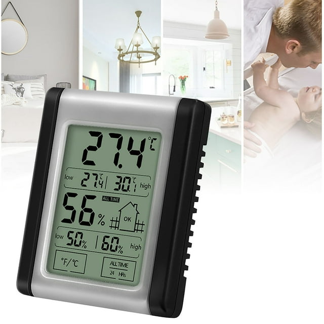 "Hygromètre Thermo Intérieur à Écran Tactile Numérique Température et Humidité Précises avec Rétroéclairage" Aspirateurs pour la Maison Gadgets de Nettoyage pour Chambre Accessoire d'Extension d'Aspirateur Aspirateur de Plancher et Tapis