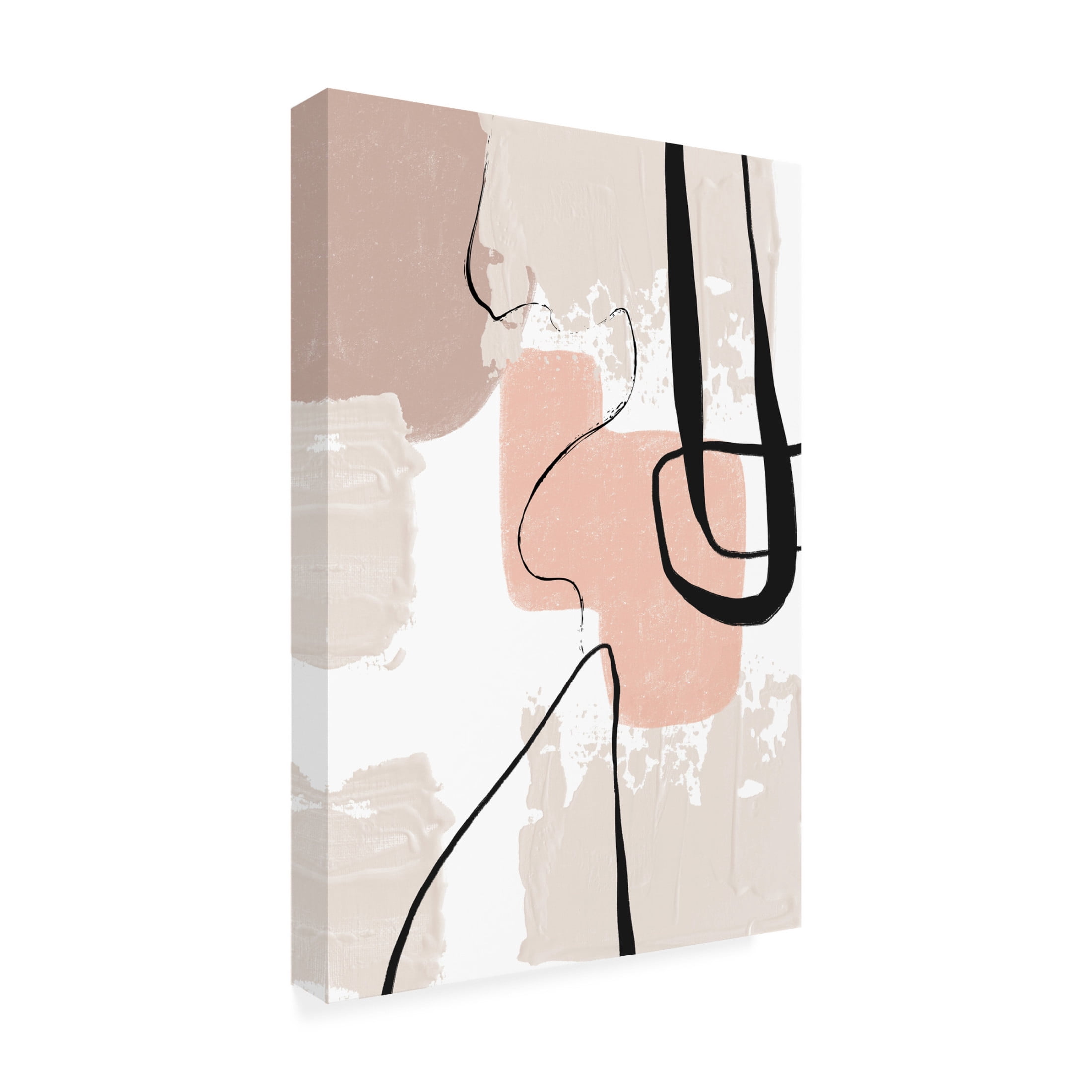 Trademark Fine Art Sally Ann Moss Smooth Shapes 3 Canvas Wall Art