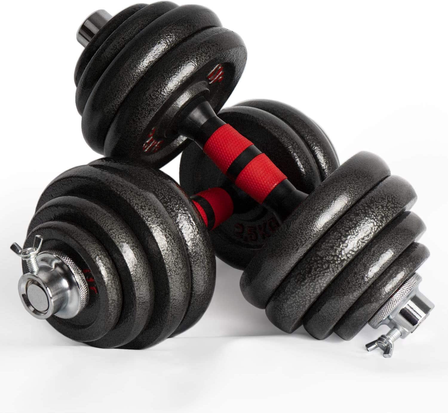 Adjustable Dumbbell Set,10-66 lbs Dumbbells Adjustable Weight for Men Women, Dumbbell Bar Weight Plates for Home Gym Workout Exercise, Barbell Weight Set Strength Training Core Fitness (Pair)