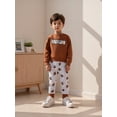 thumbnail image 6 of BemeyourBBs Toddler Baby Boys Set Long Sleeve Pullover with Rugby Print Pants, 6 of 9