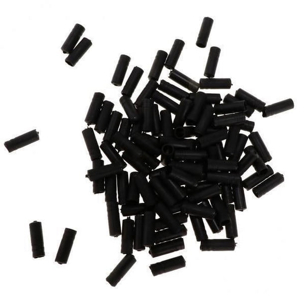 3x100 Uds Palanca De Cambios De Freno De Bicicleta Sunnimix Tapa de extremo de cable de freno de bicicleta Negro 4MM