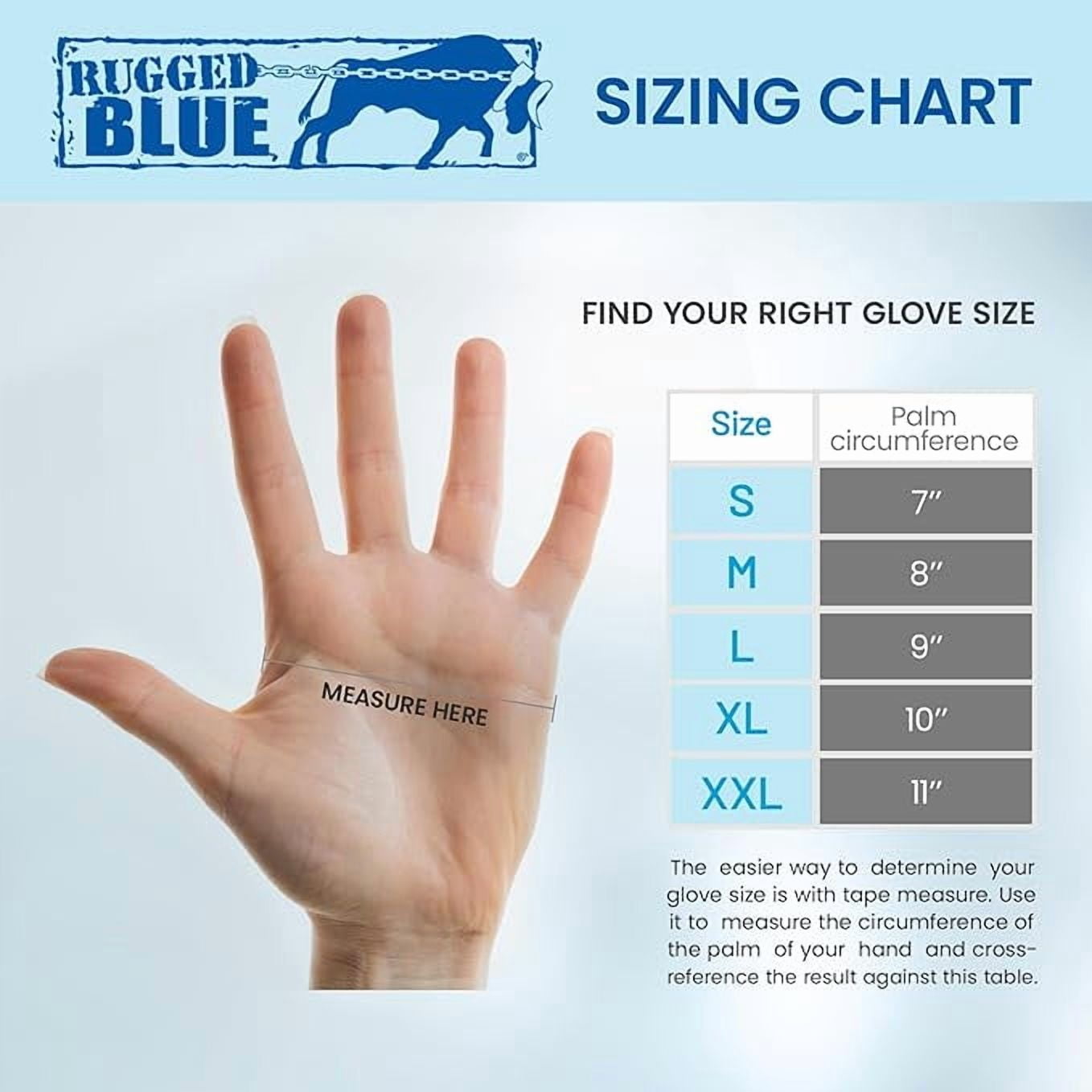 Nitrile Gloves - 4 mil - Box of 100 (S, M, L, XL, 2XL) | 100% Nitrile Gloves | Durable & Easy-to-Wear | Blue