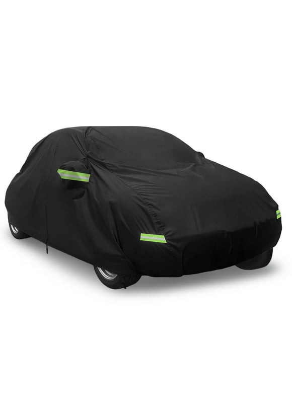 Unique Bargains Waterproof Car Cover for Volkswagen New Beetle 1998-2019 Outdoor Full Protection with Zipper Black