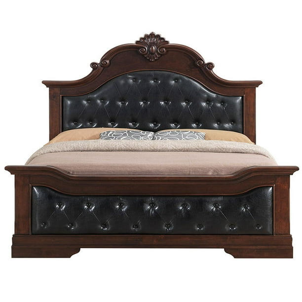 Gymax King Size Bed Frame Platform Wood Slats Tall Head Luxury Home Furniture Brown Walmart Com Walmart Com