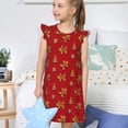 thumbnail image 4 of Balery Gingerbread Man Camisón de princesa para niñas, pijama de algodón con mangas abullonadas, suave y bonito.-XX-Large, 4 of 6
