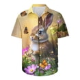 thumbnail image 5 of VBTAPA Easter Men's Short Sleeve Button Down Hawaiian Shirt Relaxed Fit Casual Beach Shirts Funny Easter Eggs Holiday Tops Limited Time Sales Multicolor L, 5 of 6