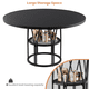 thumbnail image 2 of Yeshouse Mesa de comedor redonda de 120 cm para 4-6 personas, con estante de almacenamiento y marco de metal resistente, ideal para cocina, sala, apartamento y oficina, 2 of 9