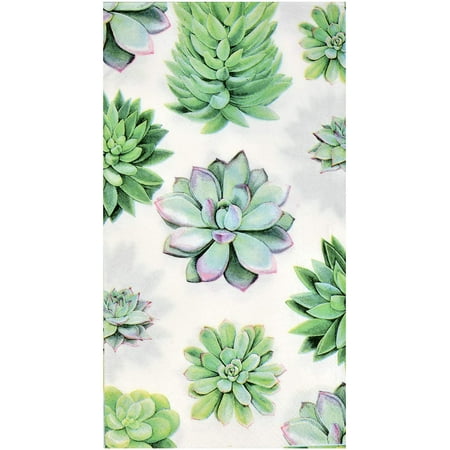 100 Cactus Guest Napkins 3 Ply Disposable Paper Succulent Flower Dinner Hand Napkin for Bathroom Powder Room Wedding Anniversary Holiday Birthday Spring Tea Party Bridal Baby Shower Decorative Towels