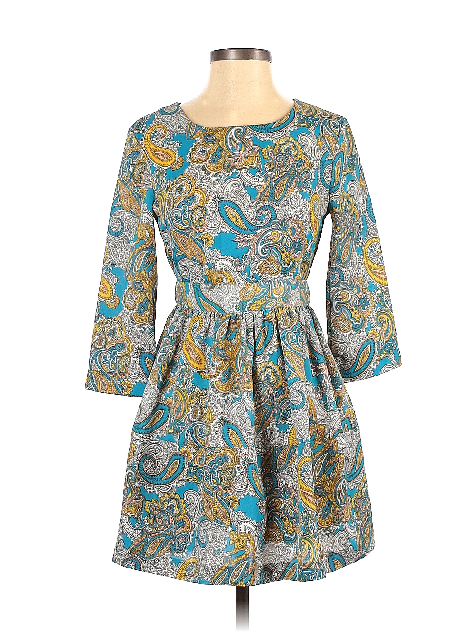 Robe Occasionnelle Femme Taille 6 - Marque George - Imprimé Floral Multicolore - Manches Courtes - Très Bon état