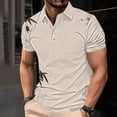 thumbnail image 2 of ZCFZJW Mens Color Contrast Print Summer Beach Hawaiian Shirts Casual Short Sleeve Button up V Neck Collar T-Shirts Trendy Workout Gym Polo Shirts Multicolor#06 S, 2 of 5