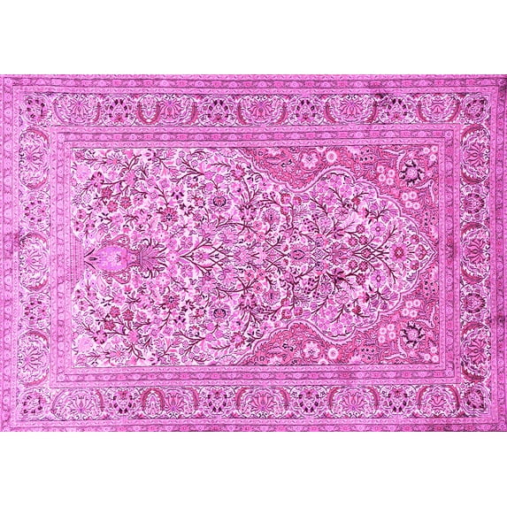 Ahgly Company Indoor Rectangle Persian Pink Traditional Area Rugs, 5' x 8'