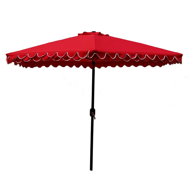 Hommoo 939 Outdoor Patio Umbrella Crank Garden Parasol With Aluminum