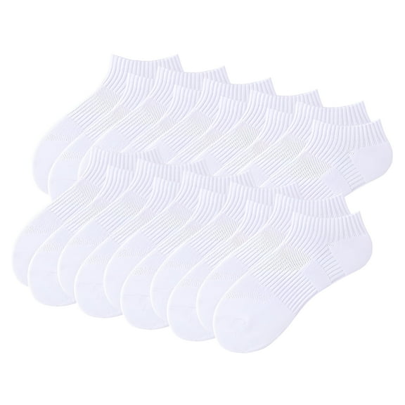 TELOLY 10Pairs Mens Ankle Socks9-13Mens Ankle Socks Size 9-11 Men's Socks ,White