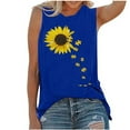 thumbnail image 2 of CEHVOM Womens Tank Tops Casual Loose Fit Plus Size Sunflower Printed Tee Shirts, 2 of 5