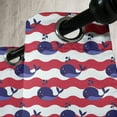 thumbnail image 3 of Ambesonne Whale Grommet Curtain, Nautical Pattern, 50" x 108", Dark Coral Navy Blue, 3 of 6
