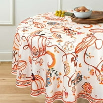 Fall Thanksgiving Tablecloth,Pumpkin Paisley Orange Brown Thanksgiving Table cloths 60 x 60 for Harvest Festival Decor,Perfect for Kitchen Dinner, Restaurant ,Outdoor Holiday Picnic Table Cover