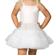 I.C. Collections Girls White Bouffant Slip Petticoat Extra Full, 2T - 14