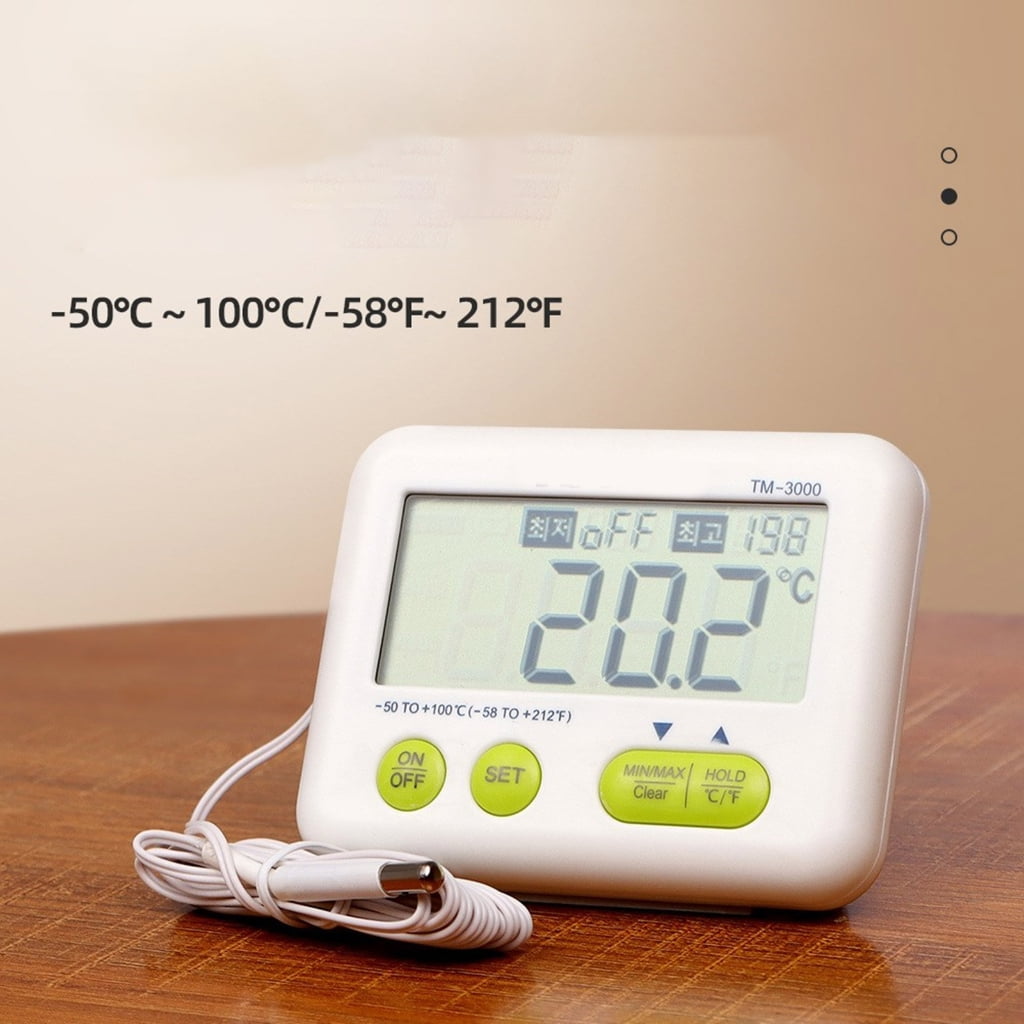 MOMOJIA Digital Display Thermometer Wall Mounted Temperature Detector for Indoor