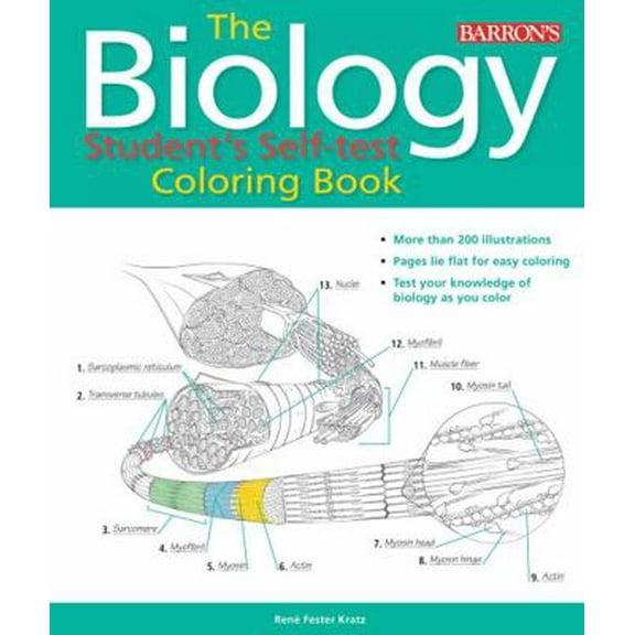 Pre-Owned Biology Student's Self-Test Coloring Book (Paperback) 1438012314 9781438012315