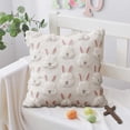 thumbnail image 2 of 1/2PCS Easter Embroidered Spring Pillow Cover Easter Rabbits Egg Pillow Cases,for Indoor Home Living Room Sofa Couch Holiday Farmhouse Valentines Home Holiday, 2 of 7