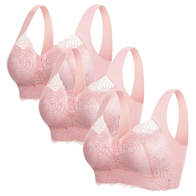 Women Comfort Lightweight Wireless Bras Correcting Bra For Seniors Plus Size Full Coverage Soft Everyday Bra