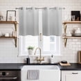 thumbnail image 2 of Gray Striped Kitchen Curtains Small Short 39 Inch Length, Modern Minimalist Vertical Stripes Lines Grommet Top Bedroom Living Room Curtains, Light Filtering Cafe Curtain Drapes 2 Panels Set 55''x39'', 2 of 9