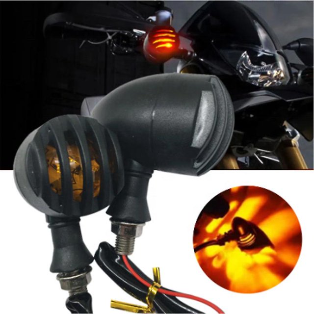 2 luces intermitentes halógenas para motocicleta, 12 V, impermeables, rojas, universales, para motocicletas, scooters, cuatriciclos, cruceros, cafés, corredores, todoterreno