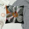 thumbnail image 2 of Creowell Throw Pillow Cover, Gray 1950S Retro Floral Pattern 1960S Collection Abstract Grey Red Pink Orange Black on White Beautiful Cushion Case for Sofa Couch White, 2 of 5