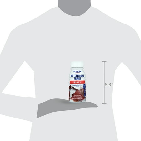 Equate Nutritional Shake Plus, Chocolate, 8 fl oz, 24 Count