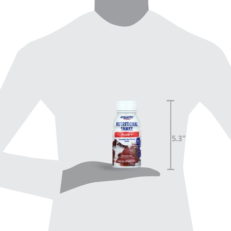 EQUATE NUTRITIONAL SHAKE PLUS, CHOCOLATE, 8 FL OZ, 24 COUNT