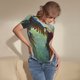 thumbnail image 3 of Fotbe Flying Parrots In Jungle Body de Mujer con Cuello Redondo y Mangas Cortas, Sin Mangas Ajustado, Suave, Cómodo y Básico-Medium, 3 of 7