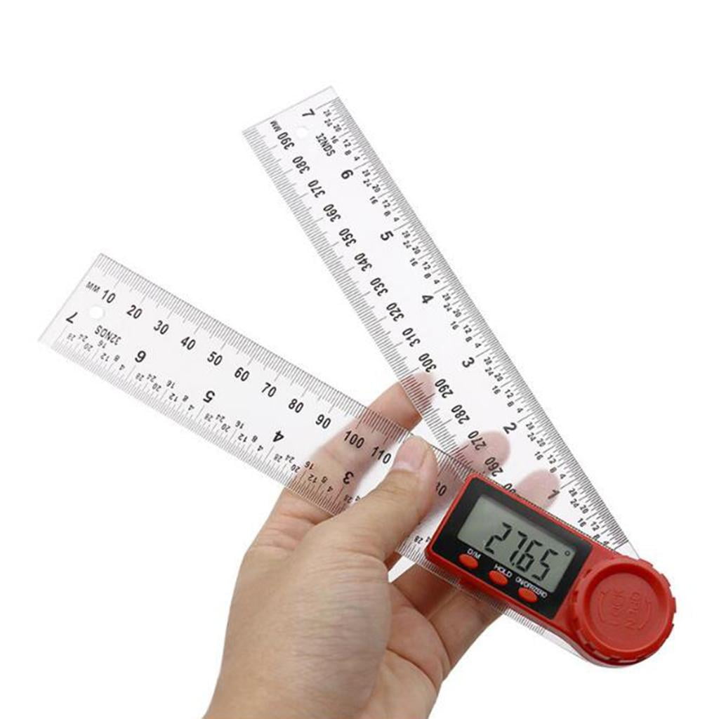 2 in 1 Digital Angle Finder Ruler 7Inch Protractor 300mm Angle Gauge Goniometer 