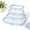 Baby Blue & White Check, variant on Mint Green Clear Hard Shell Zipper Pouches and Stackable Storage Case