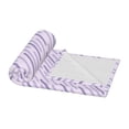 thumbnail image 5 of ZNDUO Light Purple Stripes Pattern Pattern Thickening Blanket, Fluffy Soft Cozy Flannel Throw Blankets, 40"x30" Inches, 5 of 8